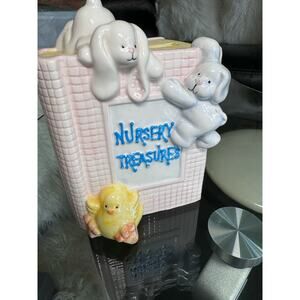 Russ baby girl Nursery Treasures Ceramic Book Coin Bank